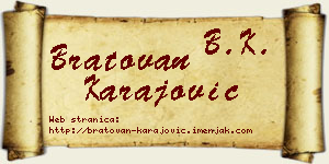 Bratovan Karajović vizit kartica